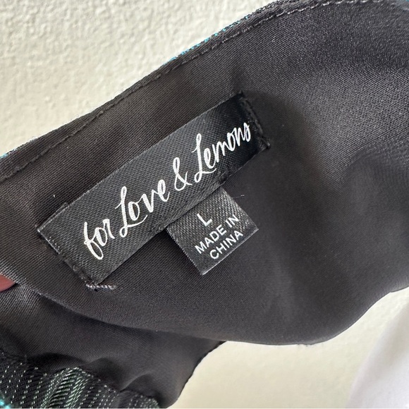 FOR LOVE AND LEMONS Avery Bra Top in Green Plaid Sz. Large - Picture 9 of 12